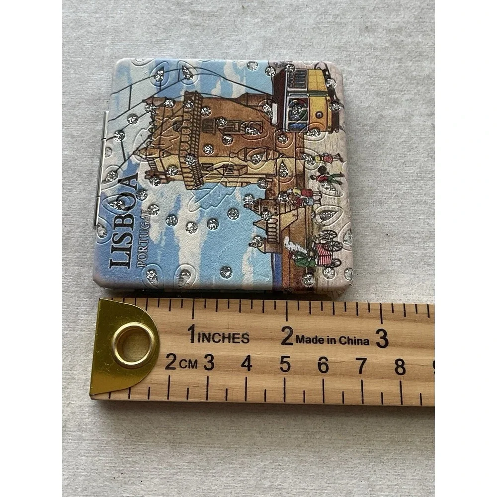 Decorative Compact Mirror Lisbon's Belém Tower Souviner